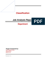 Classification: Job Analysis Report