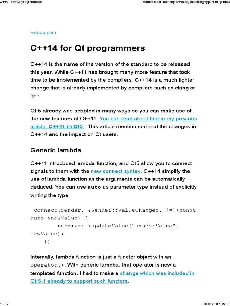 Qt slot lambda function
