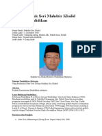 Biodata Datuk Seri Mahdzir Khalid Menteri Pendidikan