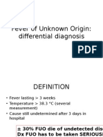 Fever of Unknown Origin: Differential Diagnosis