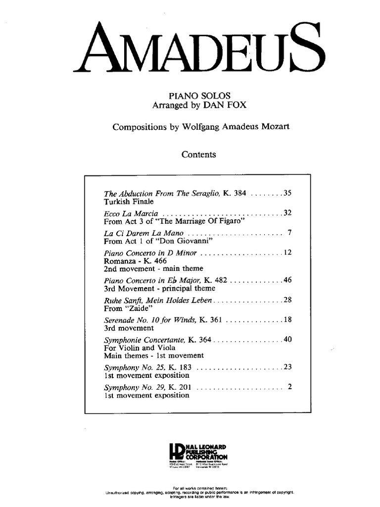 Amadeus | PDF