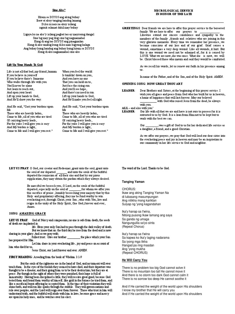 Necrological Service Program