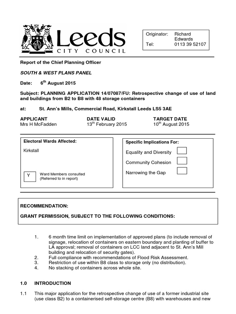 ST Anns Mills Commercial Road Kirkstall PDF Risk Management Trail