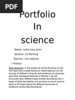 Portfolio in Science: Name: Leila Rose Junio Section: 10 Fleming Teacher: Mrs Tabirao