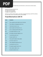 Prepositional Phrase With TO: For Example