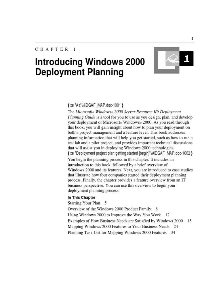 Introducing Windows 2000 Deployment Planning | PDF | Windows 2000 ...