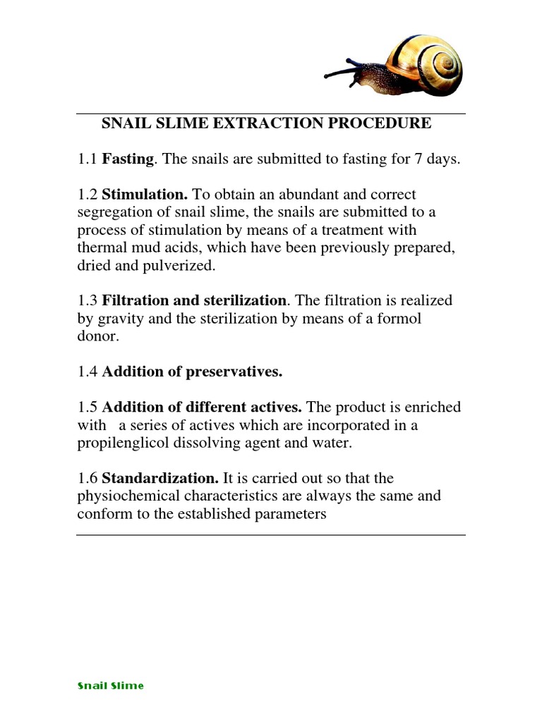 Snail Slime Extraction Procedure pdf1849607789 PDF