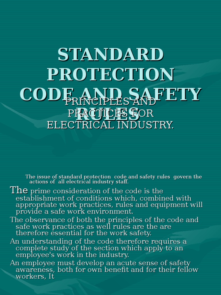 Standard Protection Code Andsafety Rules PDF Rope Safety