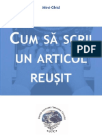 Cum Sa Scrii Un Articol Reusit!