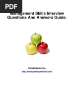 Management Skills Interview Questions and Answers Guide.: Global Guideline