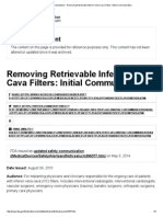 Safety Communications _ Removing Retrievable Inferior Vena Cava Filters_ Initial Communication