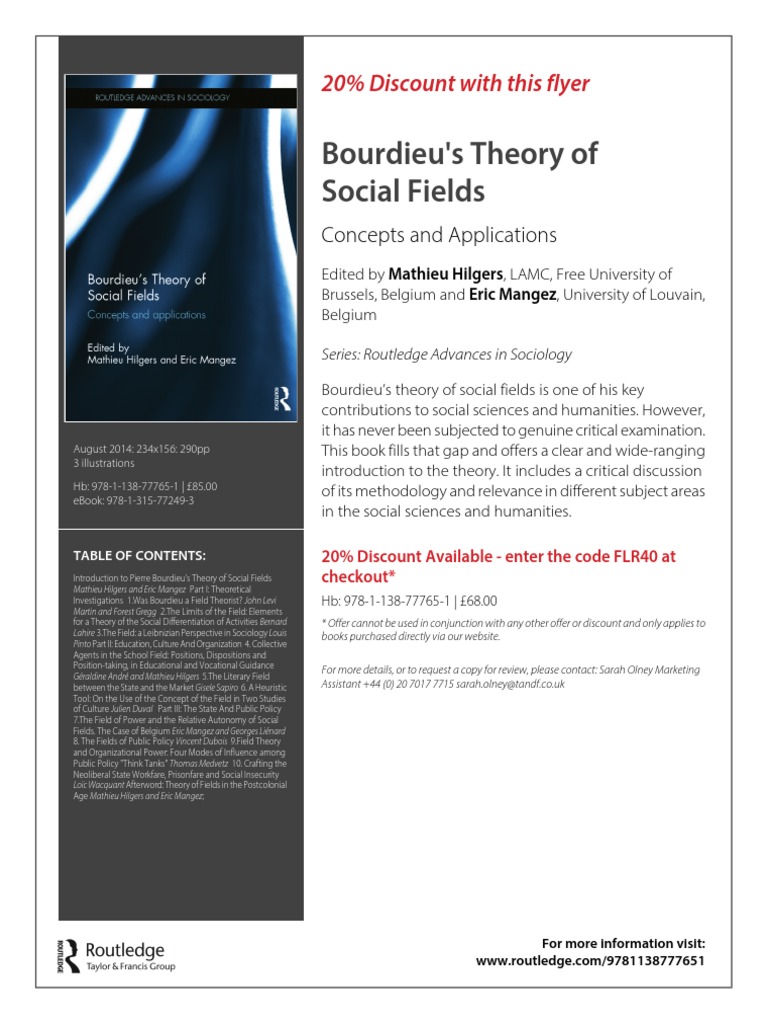 Bourdieu's Social Fields Explained | PDF