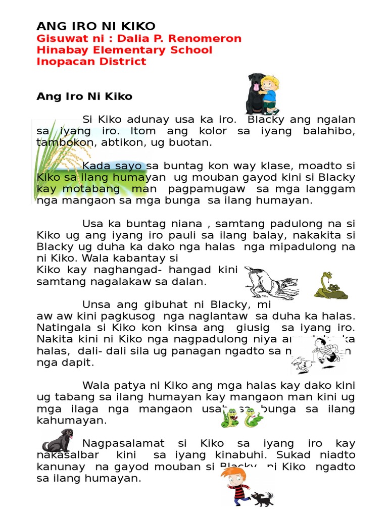 Ang Iro Ni Kiko (Visayan Short Story for Kindergarten)