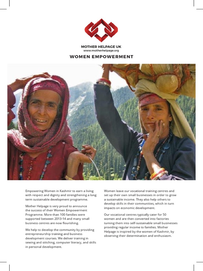 Mother Helpage Women Empowerment | PDF | Empowerment | International ...