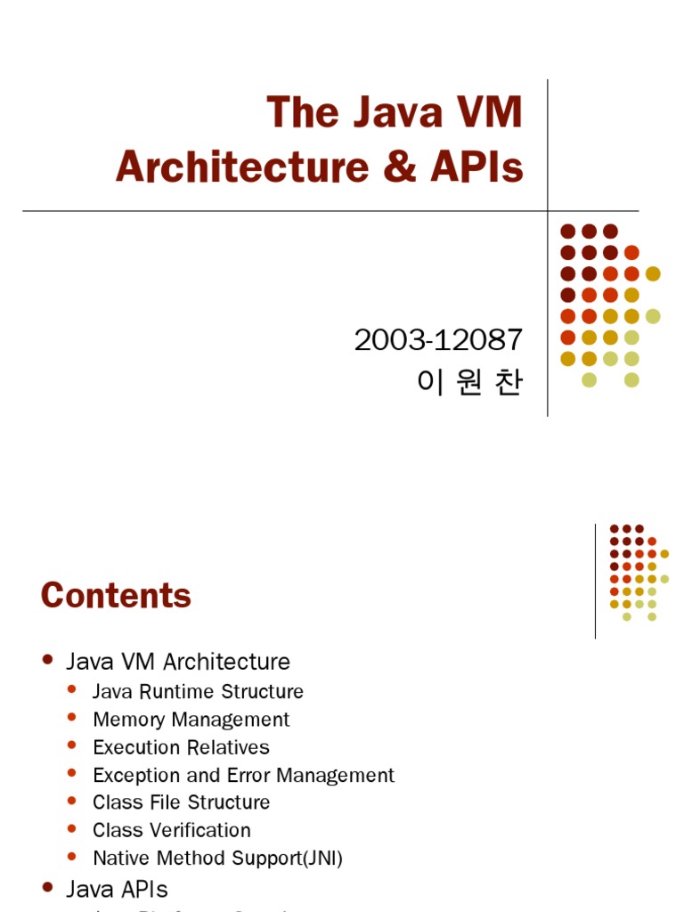 The Java VM Architecture & Apis | Download Free PDF | Java Virtual ...