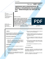 NBR 13277 - 1995 - Argamassa Para Assentamento - Retenção de Água