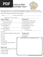 Fall Nature Walk Worksheet | Organisms | Nature