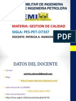 Plan de Clases Gestion de Calidad I-2014