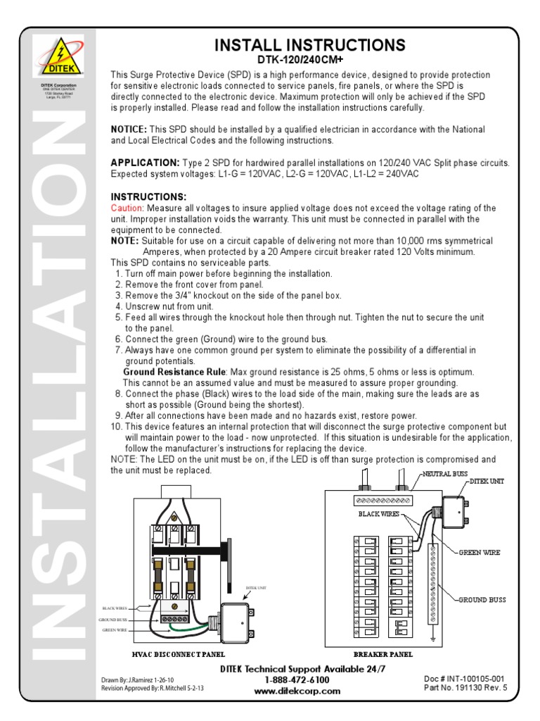 Ditek DTK-120240CMB Installation Manual | PDF | Series And Parallel ...