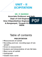Unit - Ii Precipitation: Dr. P. Ramesh