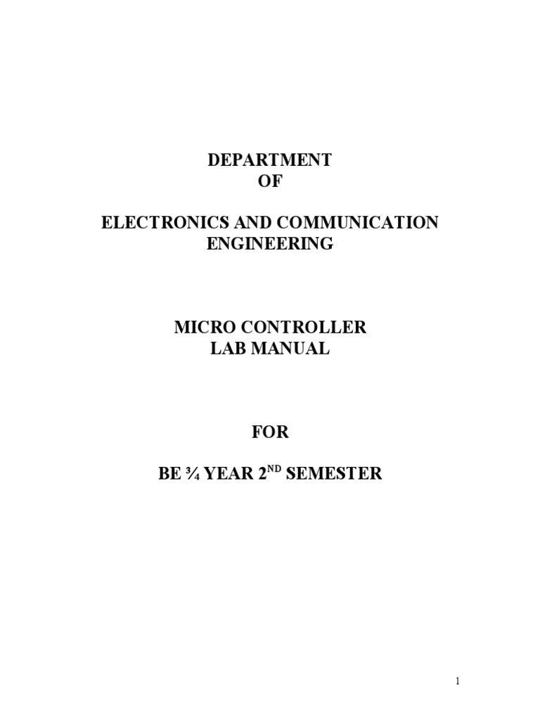 Micro Controller Lab Manual 1 | PDF | Binary Coded Decimal | Division ...