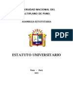 Estatuto Universitario Concluido en Sesiones Plenarias de La Ae