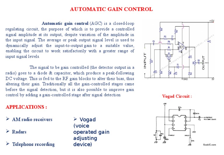 AGC Circuit Overview and Applications | PDF | Technology & Engineering