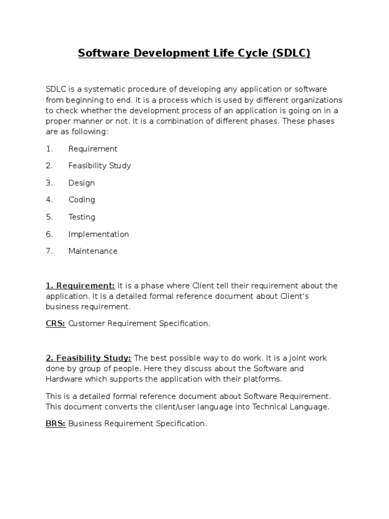 Understanding the Software Development Life Cycle | PDF | Software ...