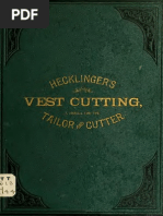 Vest Cutting - A Manual For The Practical Tailor and Cutter - 1883