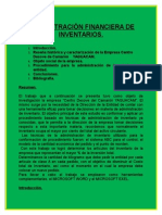 Administracion Financiera para Inventarios