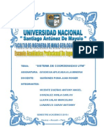 Informe - Coordenadas Utm - Geodesia