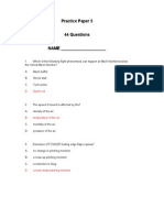 44 Question Practice Paper on Aerodynamics and Aircraft Performance