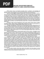 Sex, Violence and Weather Forecast - Misbehaviour of Global Mainstream Media