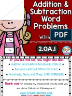 Add and Subtract Word Problems