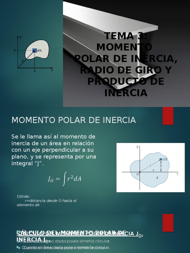 Momento Polar de Inercia y Radio de Giro | PDF | Zona | Física