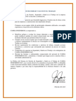 Politica de seguridad y salud en el trabajo