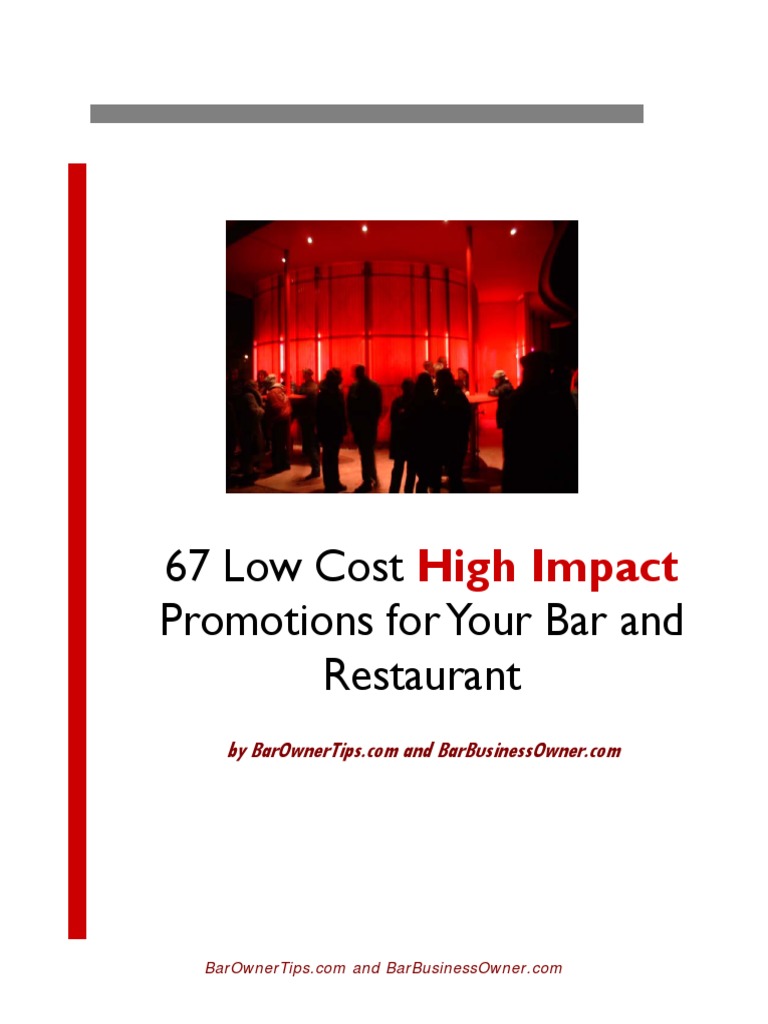Bar & Restaurant Promo Ideas | PDF | Bar | Fee