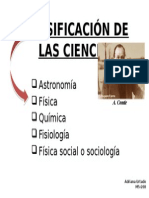 Clasificación de Las Ciencias