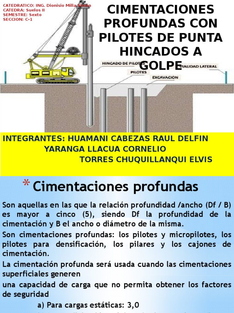 Cimentaciones Profundas | PDF | Fundación (Ingeniería) | Ingeniería ...