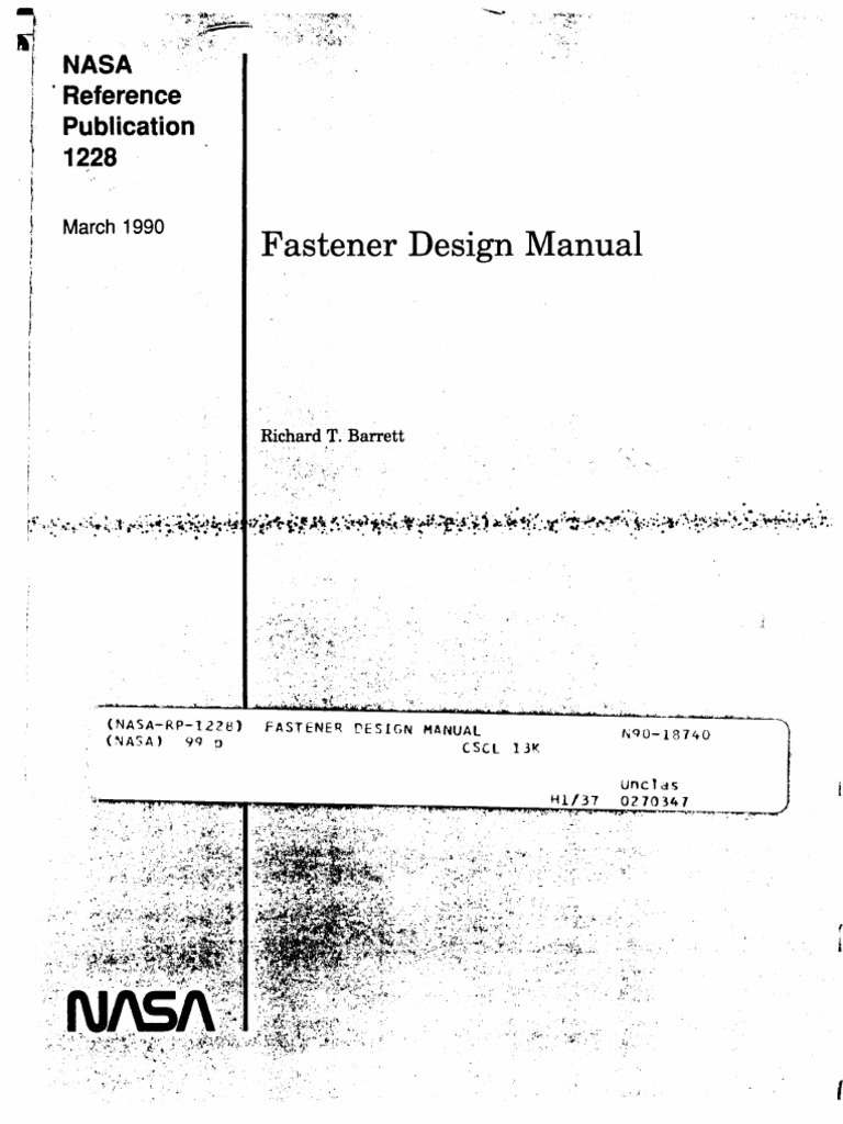 Nasa Fastener Manual | PDF | Nut (Hardware) | Corrosion