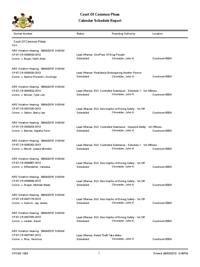 york-county-court-schedule-for-aug-4-2015-driving-under-the