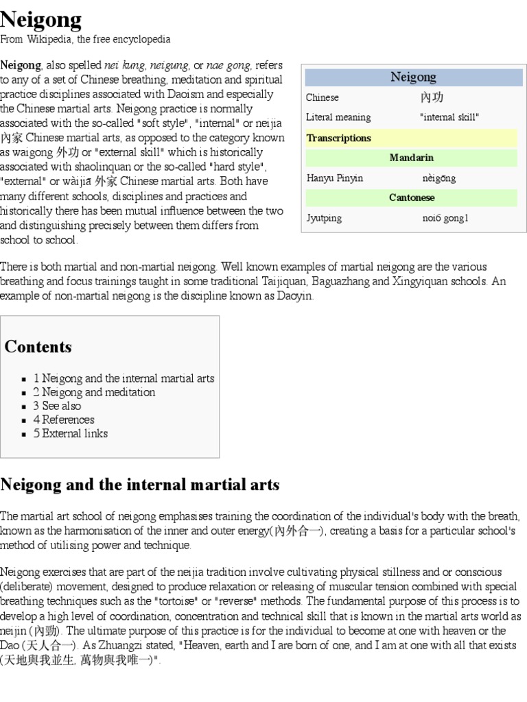 Neigong - The 16 Essential Exercises of Vitality | PDF | Chinese ...