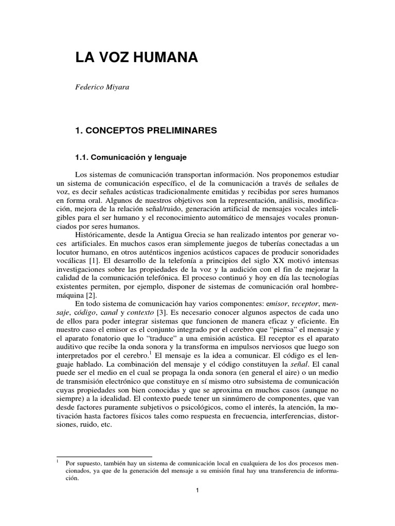 La Voz Humana | PDF | Artes del Lenguaje y Comunicación