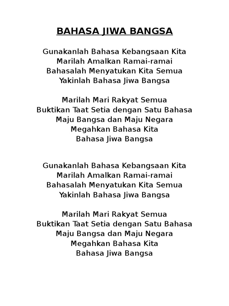 Bahasa Jiwa Bangsa | PDF