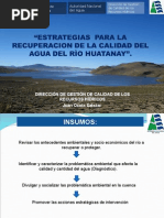 RECUPERACION DE LA CALIDAD DEL AGUA DEL RÌO HUATANAY