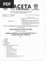 Manual General de Organizacion de La Secreataria de Trabajo