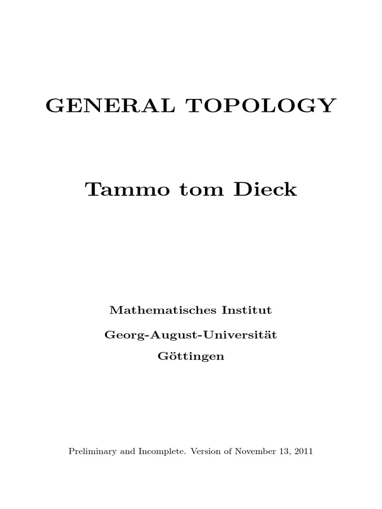 General Topology Overview | PDF | Continuous Function | Metric Space