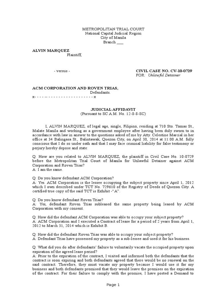 unlawful-detainer-judicial-affidavit-2-affidavit-perjury