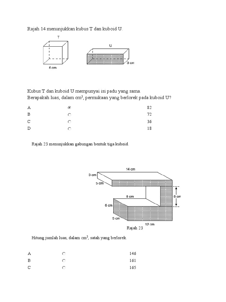 Soalan Kbat Matematik tahun 6