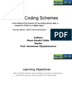 Line Coding Schemes: Line Coding Is The Process of Converting Binary Data, A